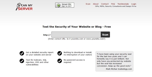 如何扫描和检查网站security3