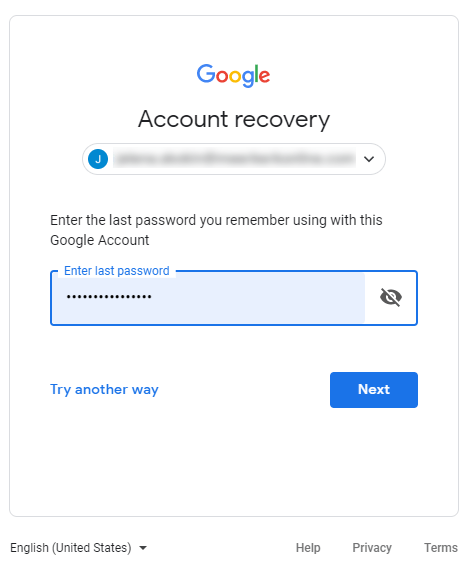 google 密码